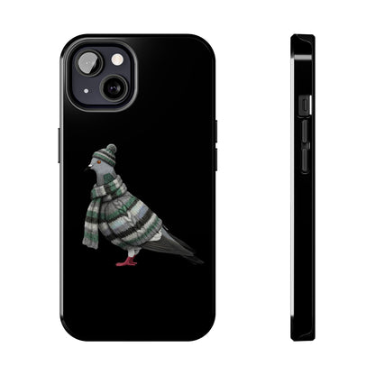 鳥のアートが描かれた鳩の二層式iPhoneケース - 鳥類学者や鳥好きの方へのプレゼントに最適