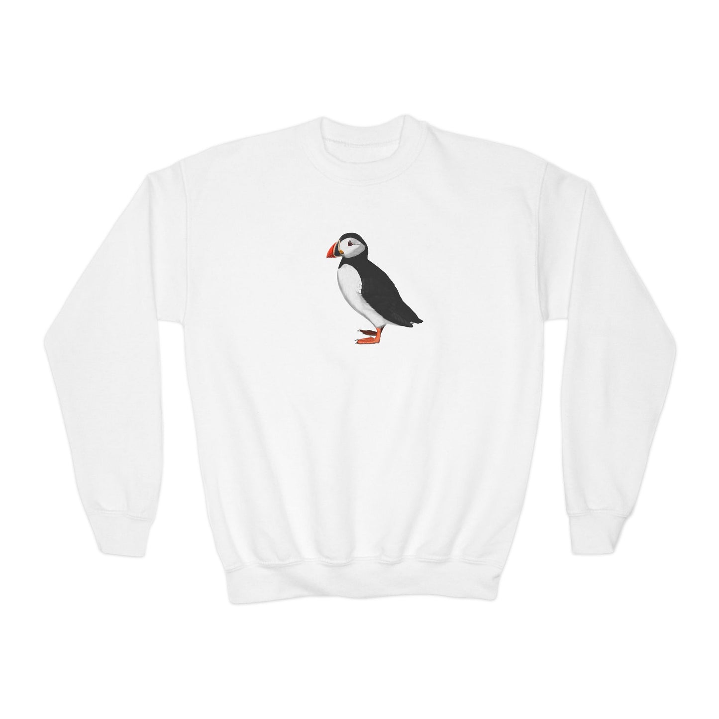 Puffin Bird Birdwatching Youth Crewneck Sweatshirt