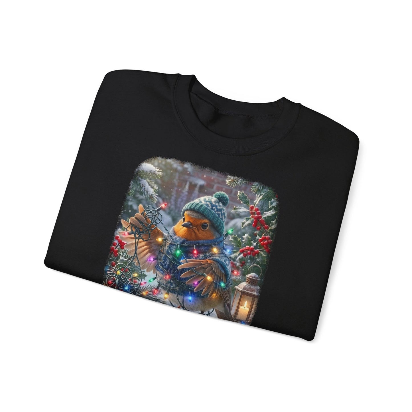 Premium Sweatshirt Rosi Rotkehlchen und die Lichterkette