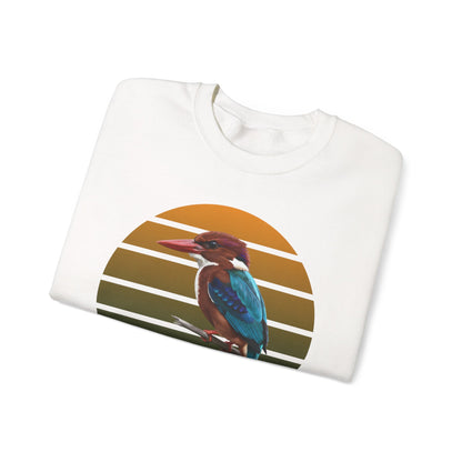 White-Throated Kingfisher Sweatshirt | Bird Watcher Crewneck | Unisex Songbird Gift for Bird Lovers