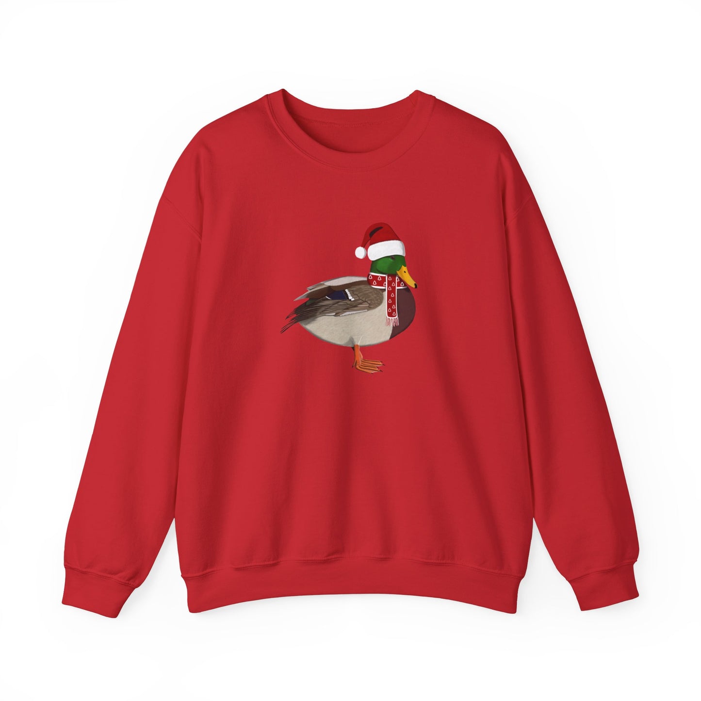 Mallard with Christmas Hat Bird Birdwatcher Sweatshirt