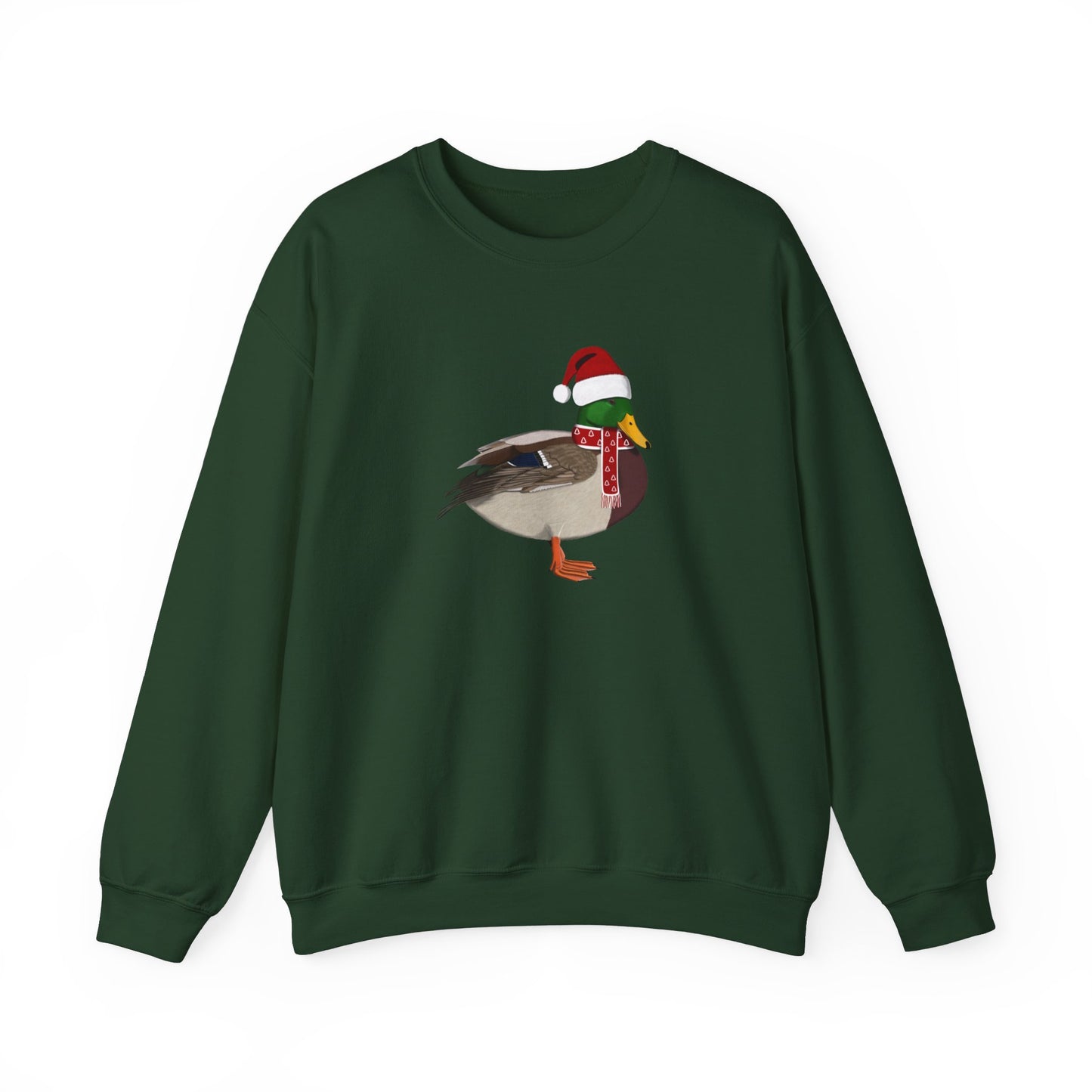 Mallard with Christmas Hat Bird Birdwatcher Sweatshirt