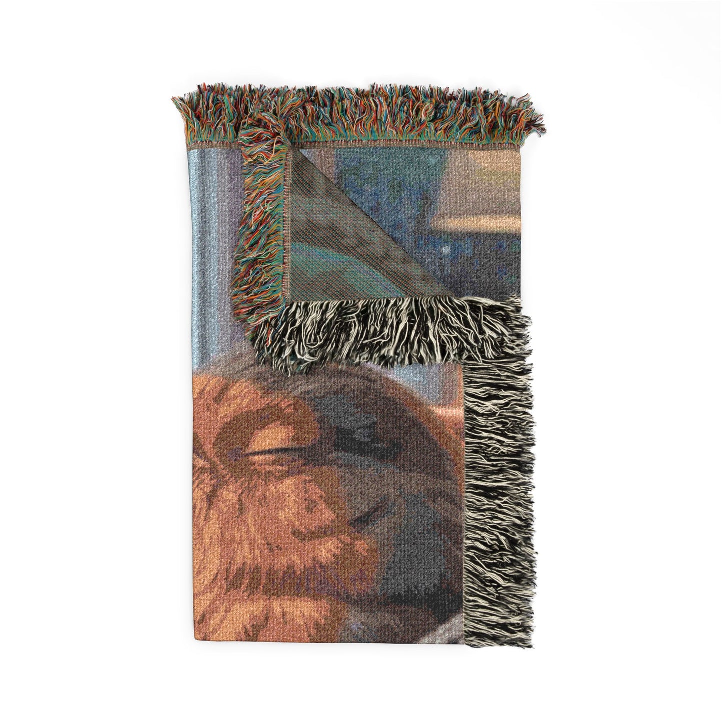 Robin Rosi Snuggled in an Armchair Woven Blanket - Cozy Resting Tapestry Throw