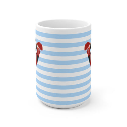 Papageitaucher Vogel Tasse als Geschenk zur Einschulung Blau Weiß