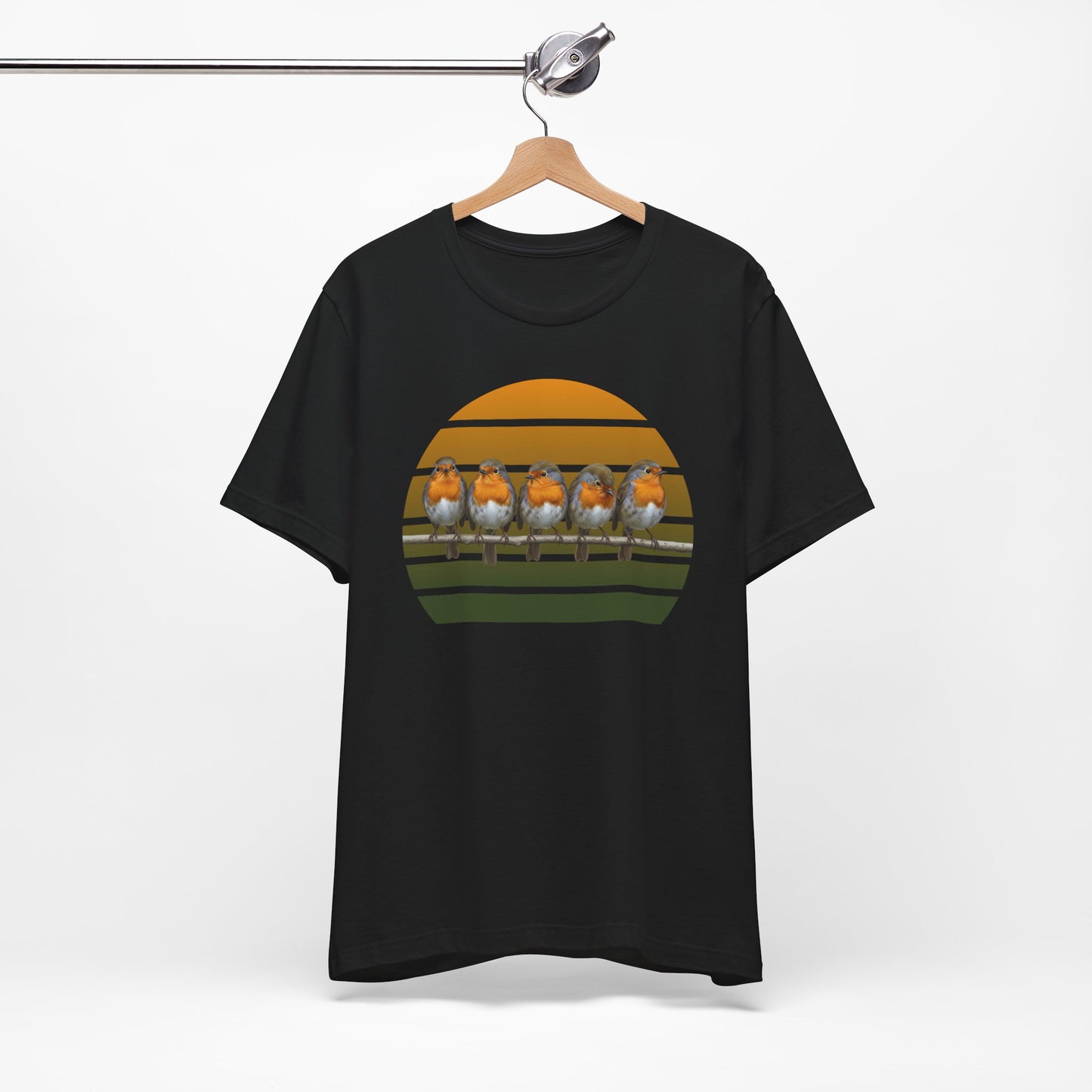 Rotkehlchen Premuim T-Shirt | Geschenk für Vogelbeobachter | jz.birds