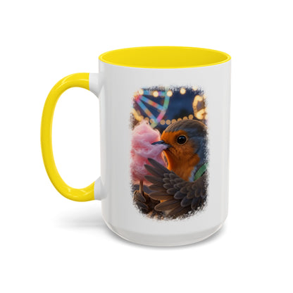 Robin Rosi Pink Cotton Candy Premium Mug for Bird Lovers