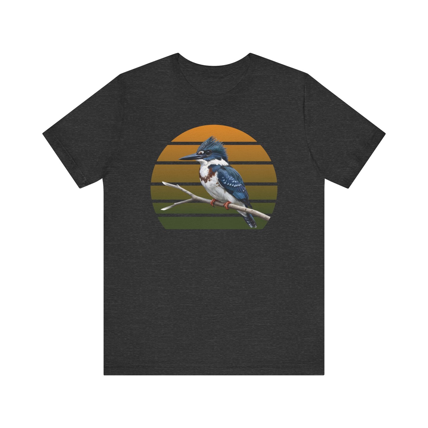 Belted Kingfisher Premium T-Shirt | Unique Birdwatcher & Birder Gift by jz.birds