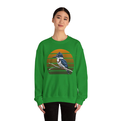 Belted Kingfisher Sweatshirt | Bird Watcher Crewneck | Unisex Songbird Gift for Bird Lovers