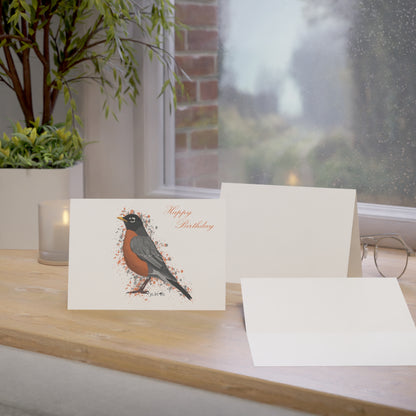American Robin Birthday Cards – Card Happy – Premium Matte Bird Greeting