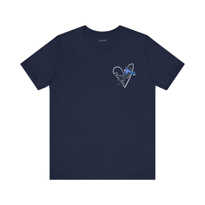 Blue Jay Heart Birdwatcher Bird T-Shirt