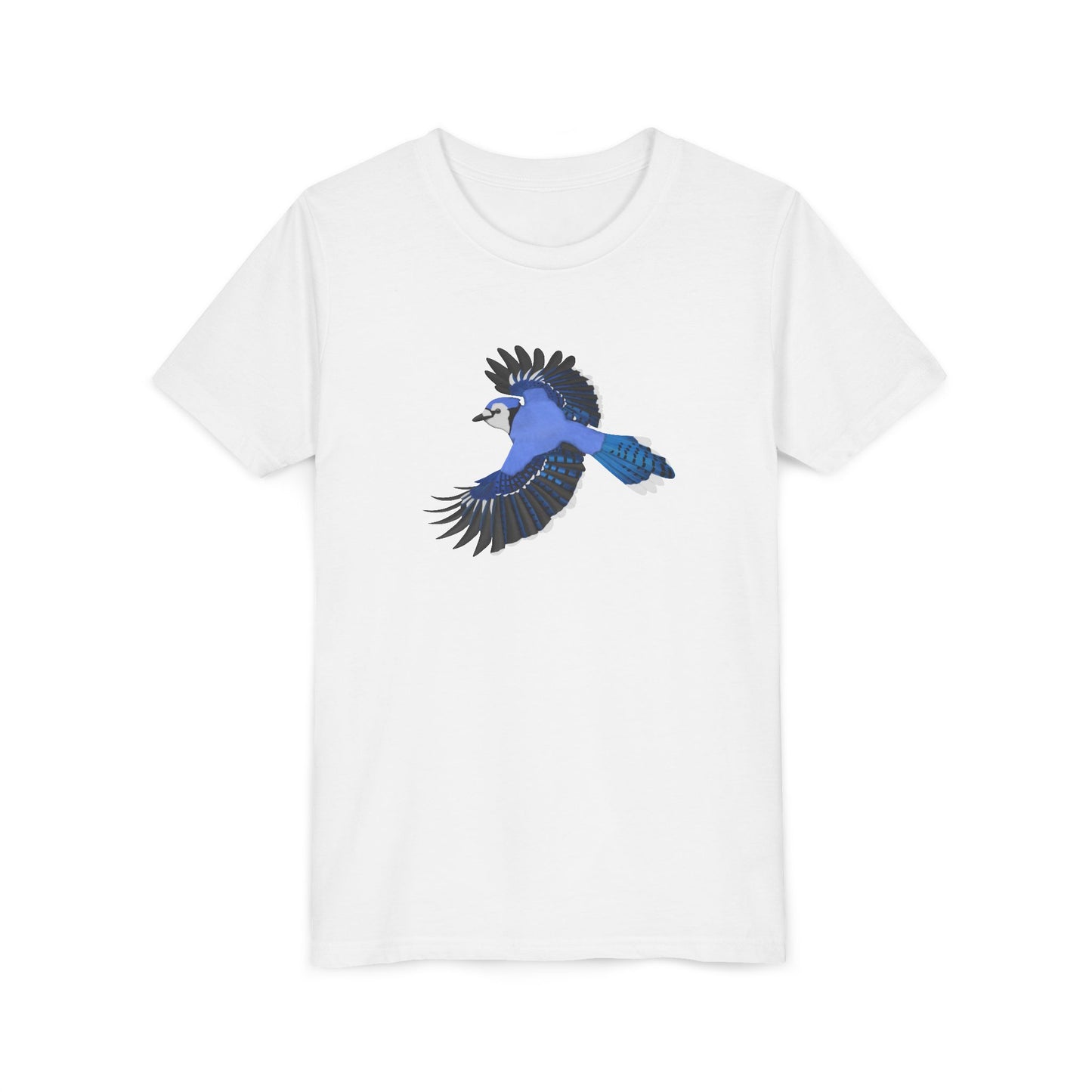 Blue Jay Flying Birding & Birdwatching Bird Youth T-Shirt