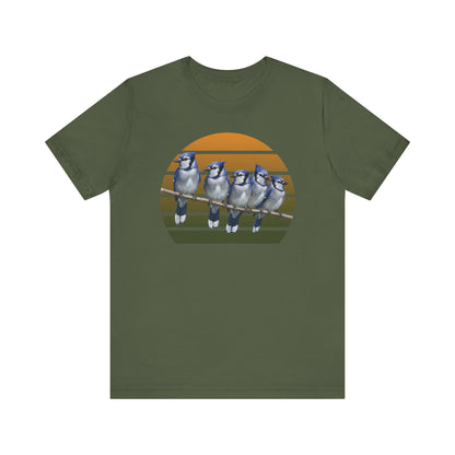 Blue Jay Premium T-Shirt | Unique Birdwatcher & Birder Gift by jz.birds