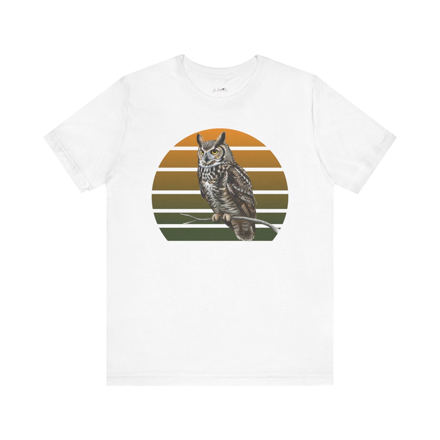 Great Horned Owl T-Shirt | Bird Lover & Birder Retail Fit Apparel | Unisex Wildlife Raptor Tee