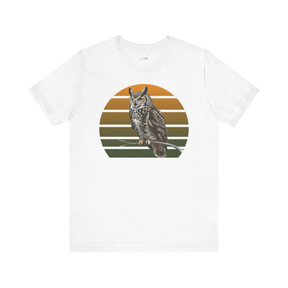 Great Horned Owl T-Shirt | Bird Lover & Birder Retail Fit Apparel | Unisex Wildlife Raptor Tee