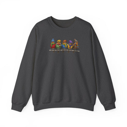 Rotkehlchen in Strick Winter-Sweatshirt | Unisex Vogel Sweater für Vogelfreunde & Vogelbeobachter