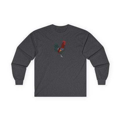 Rooster Birding & Birdwatching Bird Cotton Long Sleeve T-Shirt