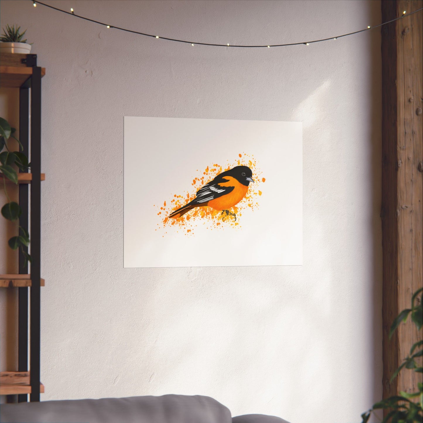 Baltimore Oriole Bird Artwork Matte Poster