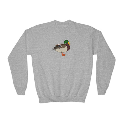 Mallard Duck Bird Birdwatching Youth Crewneck Sweatshirt