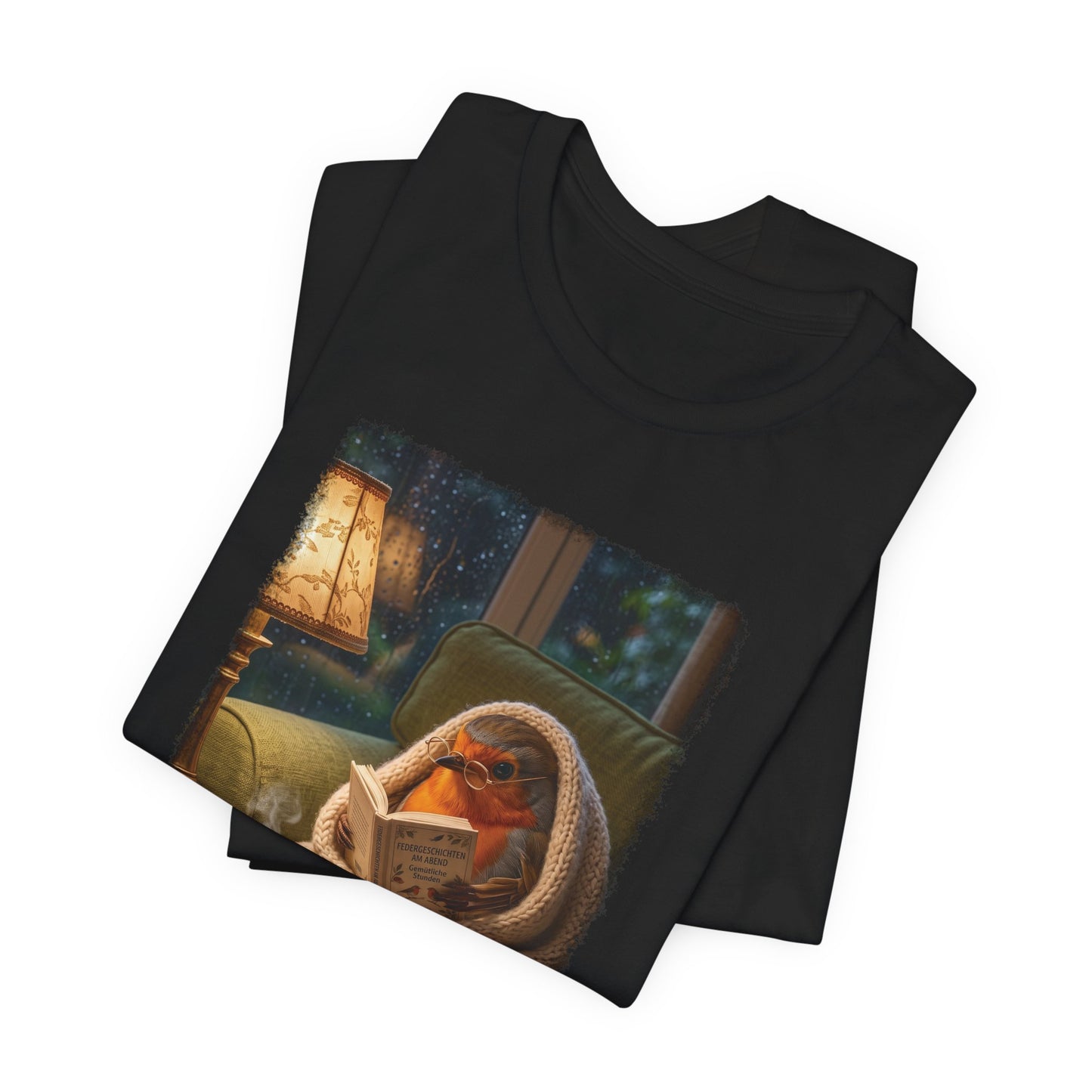 Robin Rosi Reading a Book T-Shirt for Bird Lovers