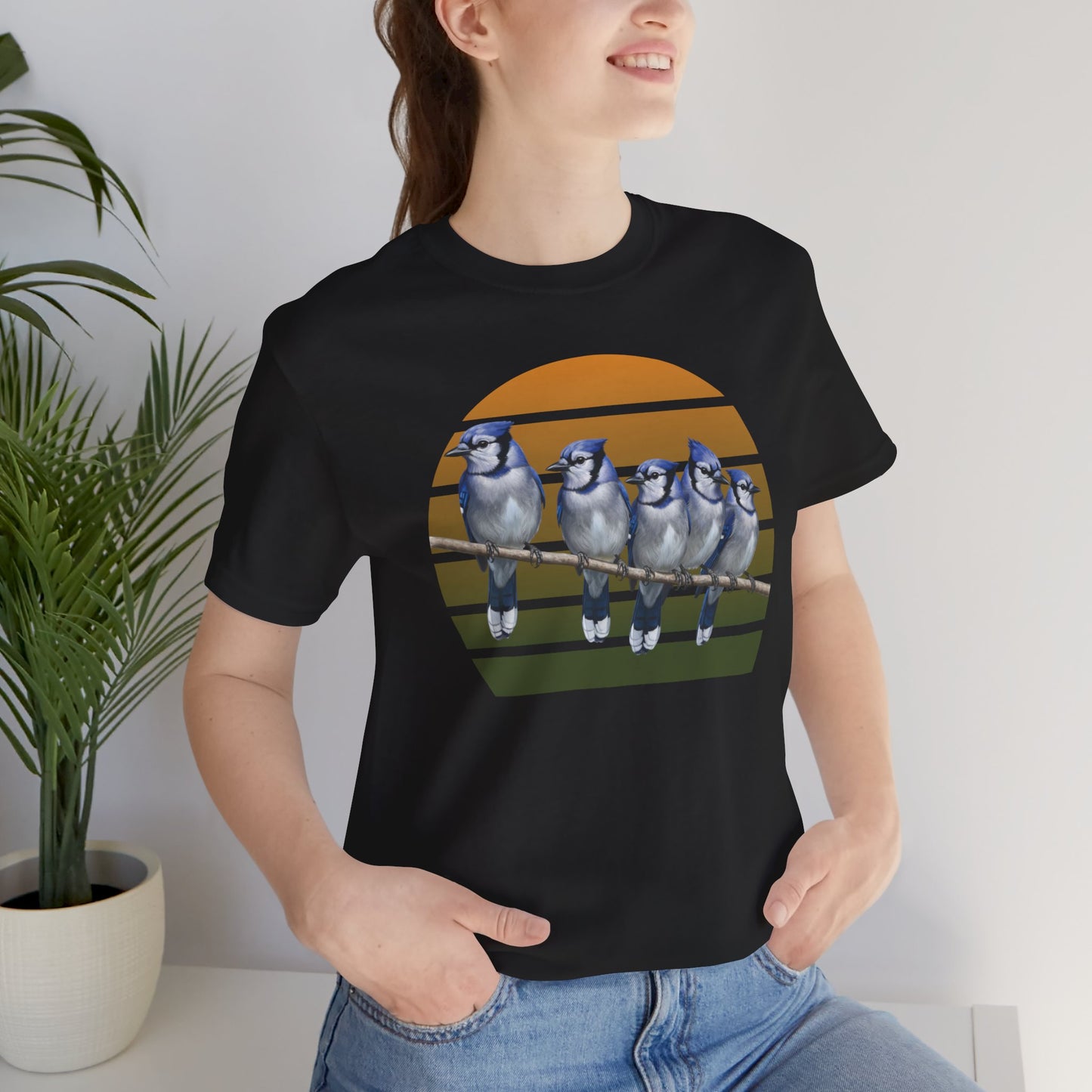 Blue Jay Premium T-Shirt | Unique Birdwatcher & Birder Gift by jz.birds