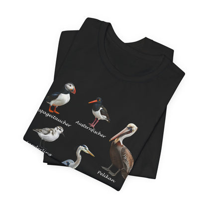 Papageitaucher und Möwe Vogel T-Shirt – bird graphic tee watching gear Stil