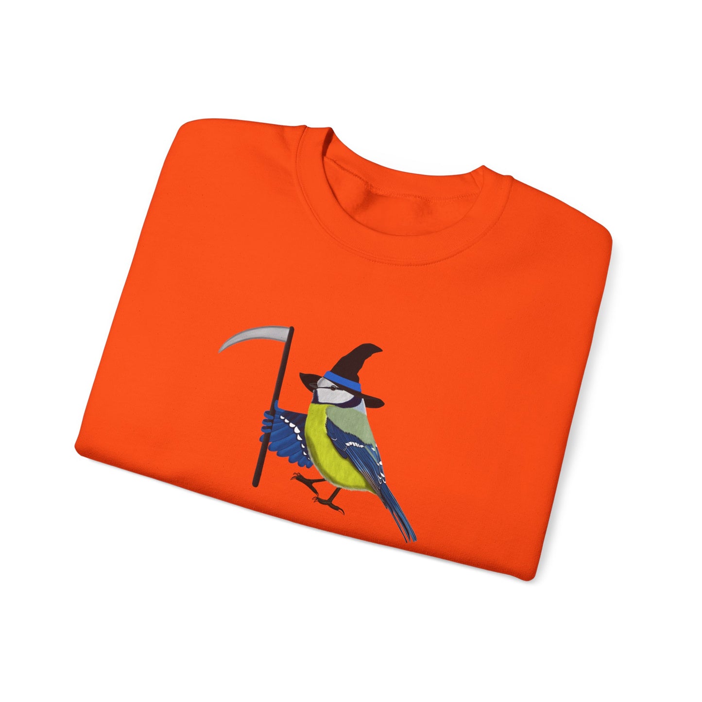 Blue Titmouse Halloween Birds Witch Birdwatcher Sweatshirt