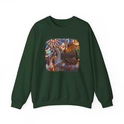 Robin Rosi Unicorn Carousel Premium Sweatshirt for Bird Lovers