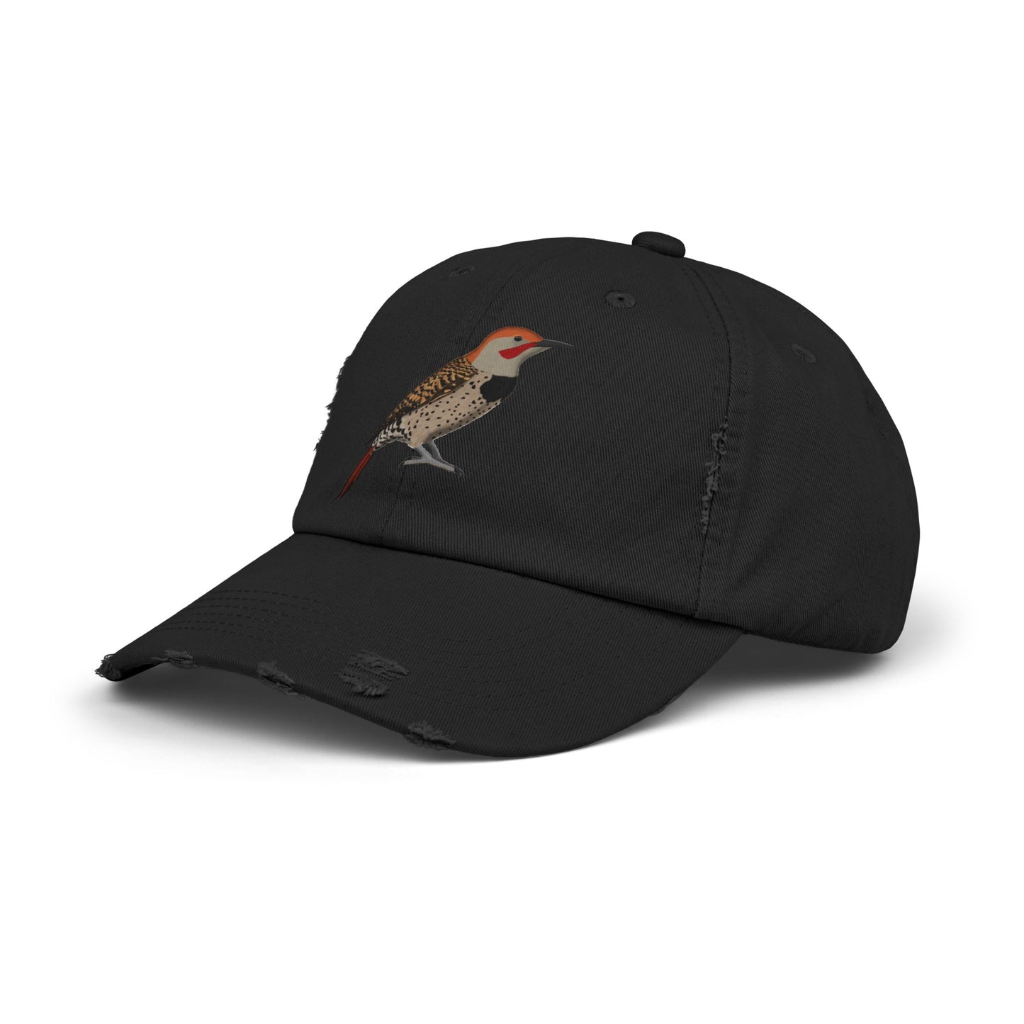 Northern Flicker Bird Art Distressed Cap