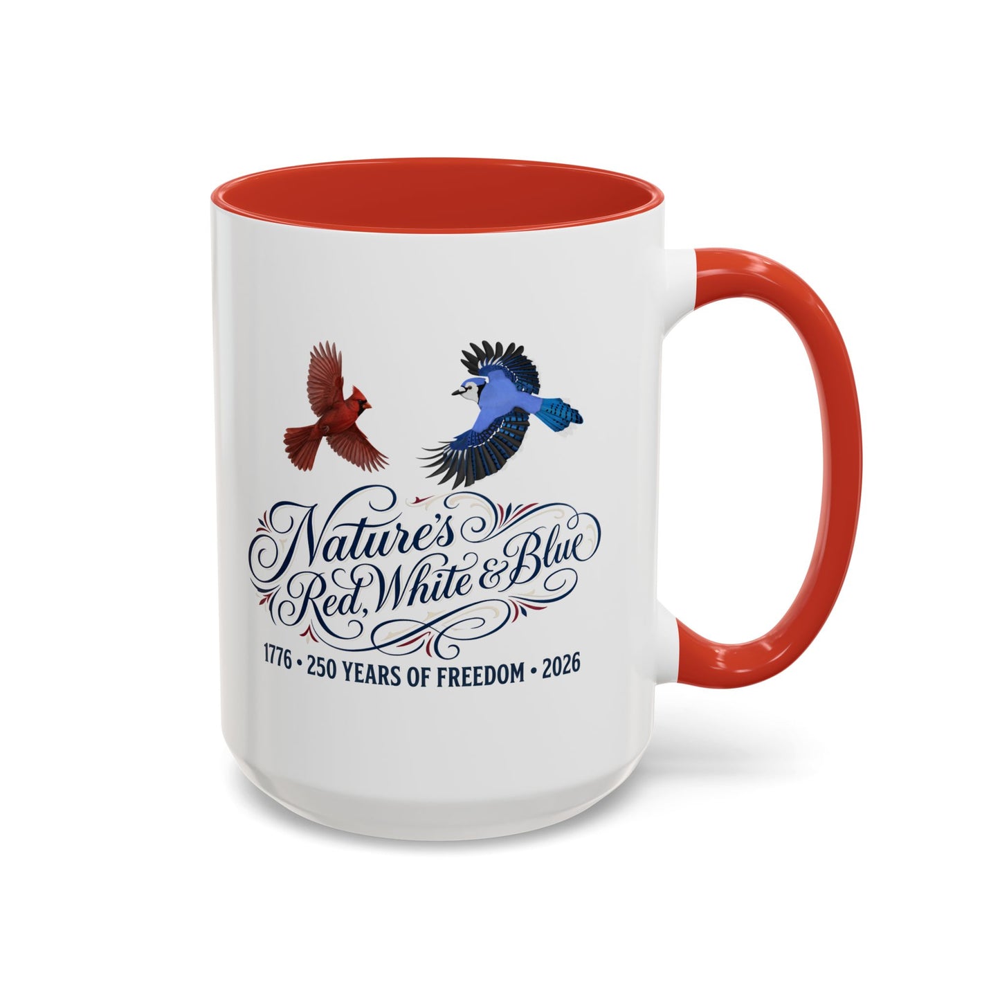 Cardinal & Blue Jay America 250 Mug | Red, White & Blue Ceramic Cup