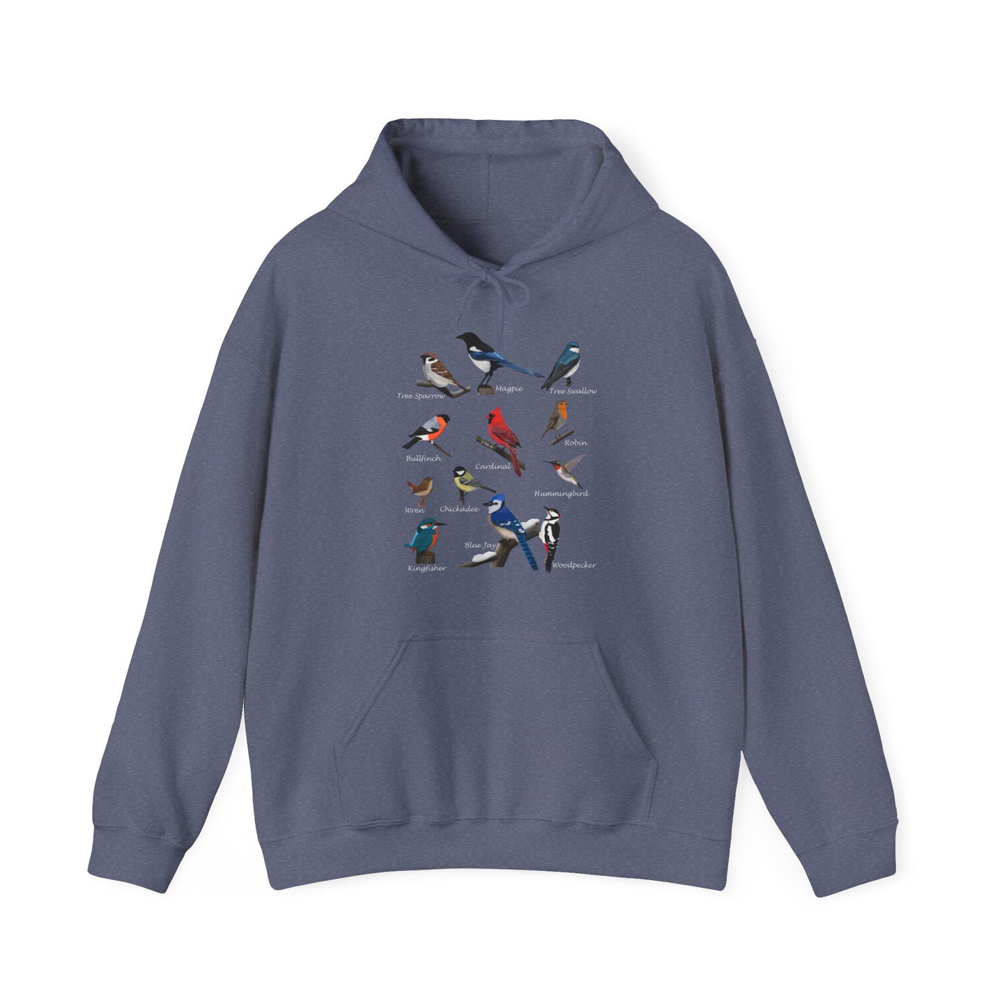 Garden Birds Cardinal Blue Jay Bullfinch Hoodie - jz.birds