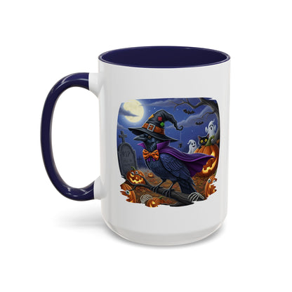 Raven Crow Halloween Bird Mug - Perfect Bird Lover Gift for Spooky Season