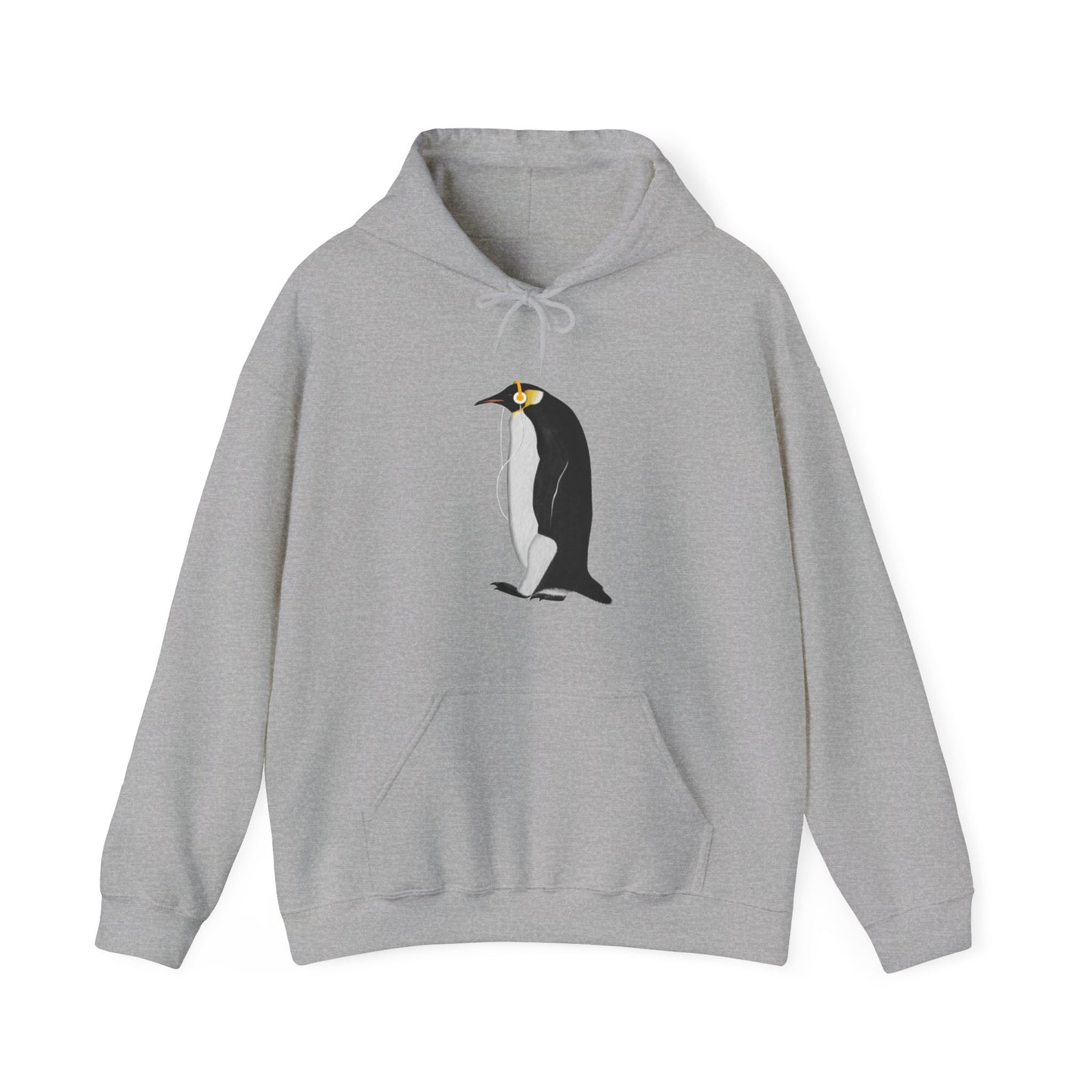 Penguin with Music Headphones Bird Birdwatching Birdlover Hoodie