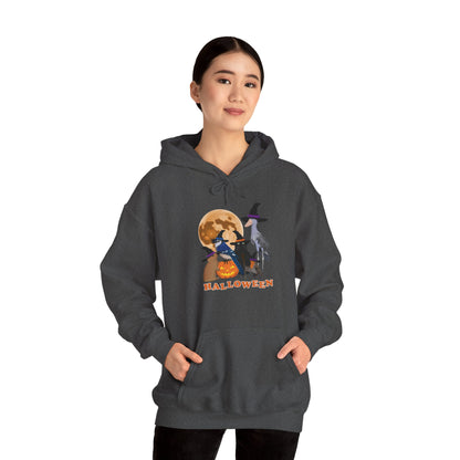 Blue Jay Robin Shoebill with Cat and Bunny Halloween Bird Hoodie