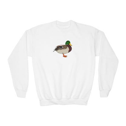 Mallard Duck Bird Birdwatching Youth Crewneck Sweatshirt