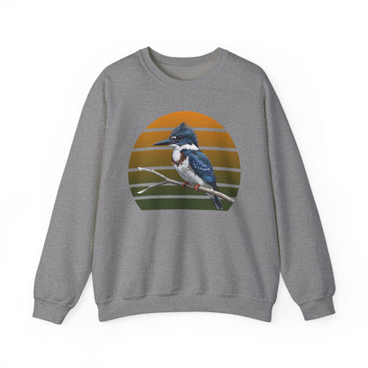 Belted Kingfisher Sweatshirt | Bird Watcher Crewneck | Unisex Songbird Gift for Bird Lovers