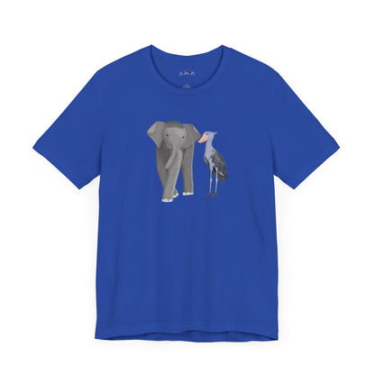 Elephant with Shoebill Bird Birding & Birdwatching T-Shirt