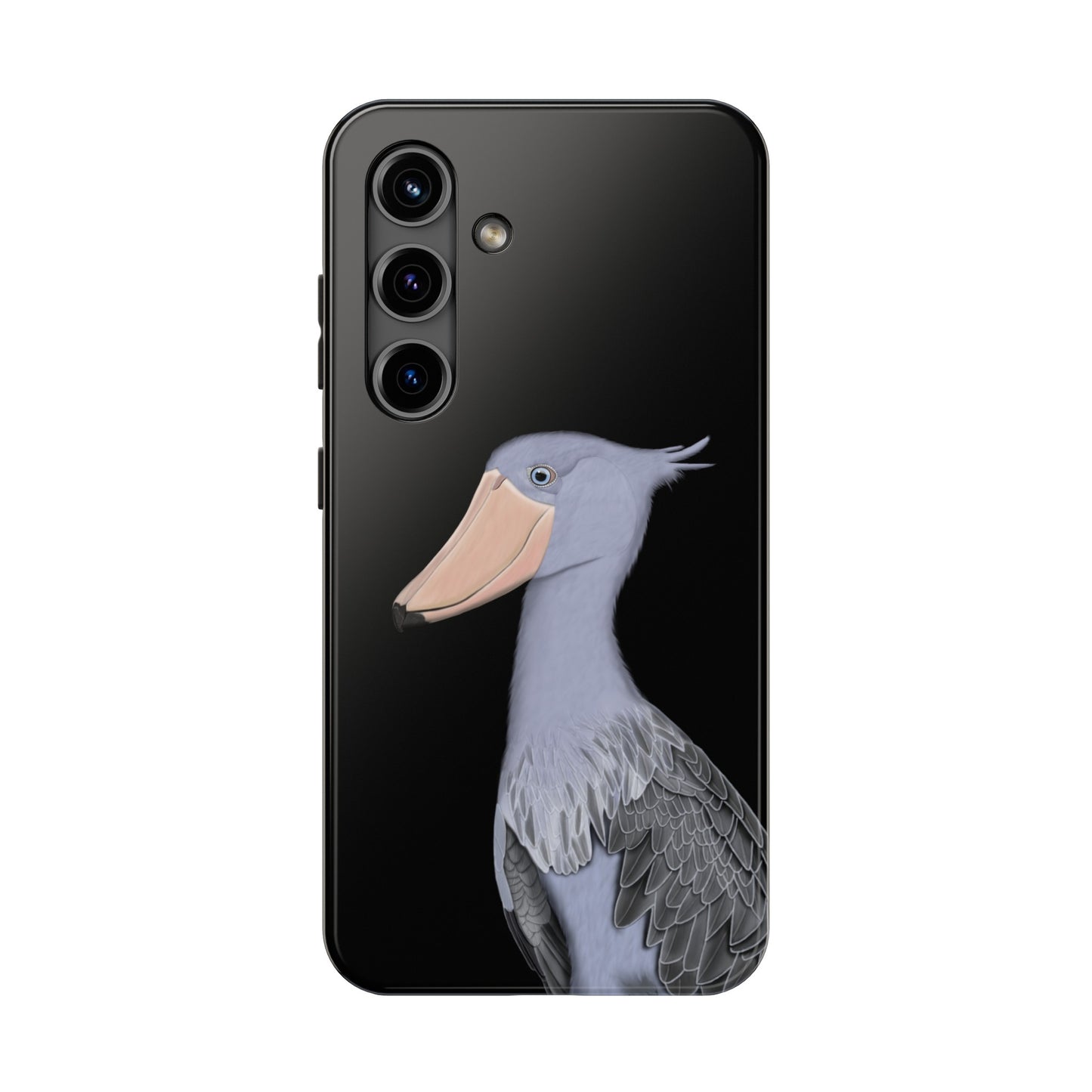 Shoebill Bird Art Tough Phone Case Black