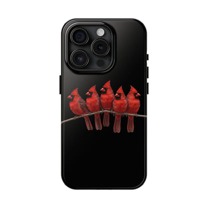 Cardinal Dual-Layer iPhone Case with Bird Art – The Perfect Gift for Ornithologists & Bird Lovers