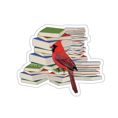 cardinal bird books sticker