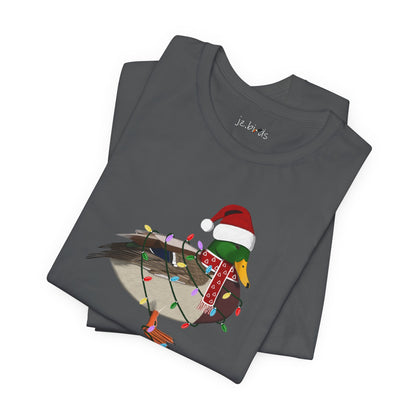 Mallard with Fairy Lights Christmas Bird T-Shirt