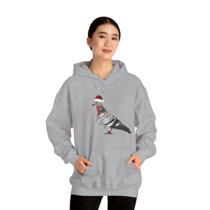 Pigeon with Fairy Lights Christmas Bird Hoodie