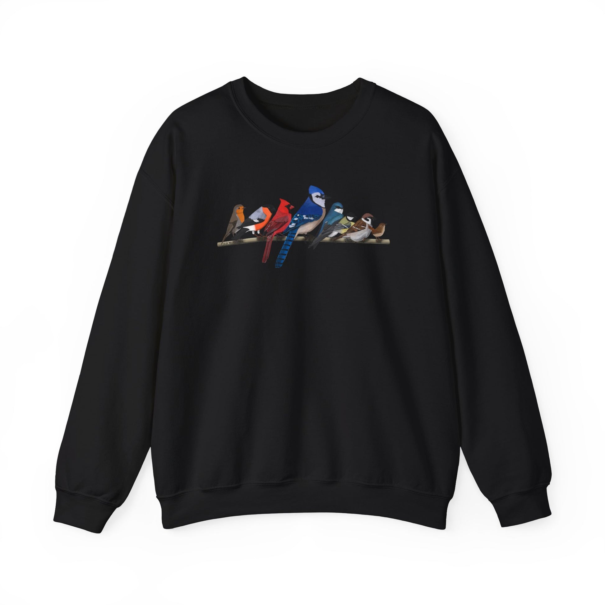Garden Birds on a Branch Crewneck Sweatshirt