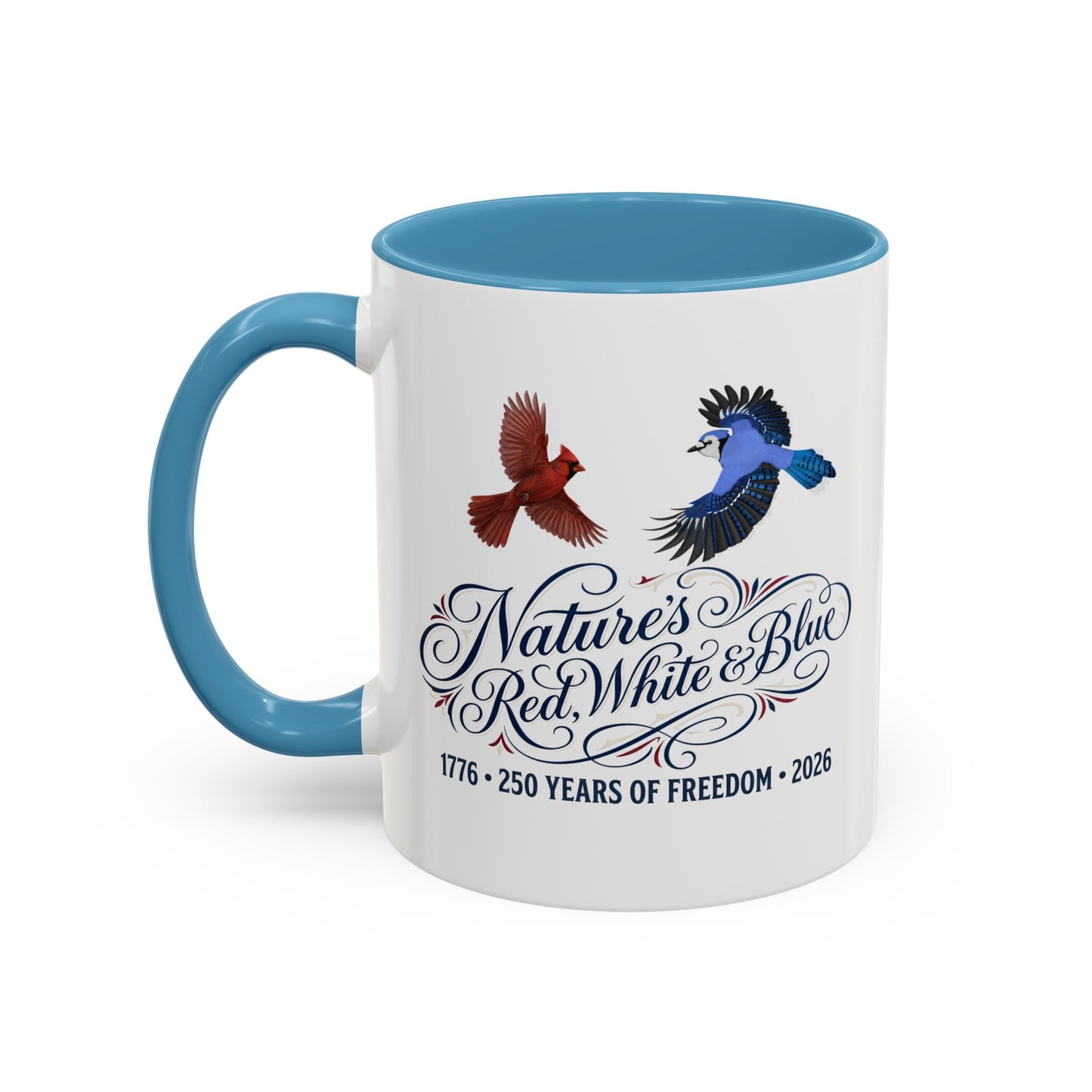 Cardinal & Blue Jay America 250 Mug | Red, White & Blue Ceramic Cup