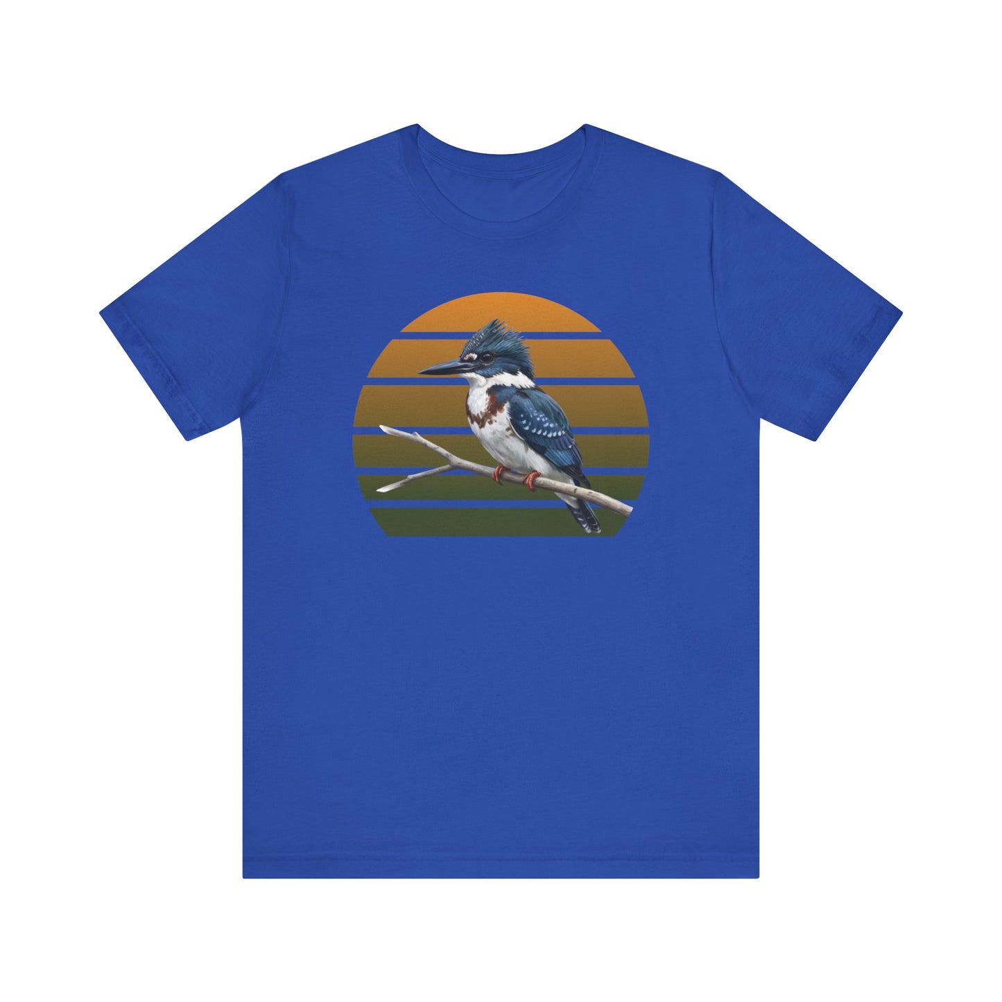 Belted Kingfisher Premium T-Shirt | Unique Birdwatcher & Birder Gift by jz.birds