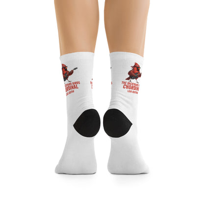 The Chordinal Socks – Cardinal Guitarist Crew Socks – Funny Band Merch