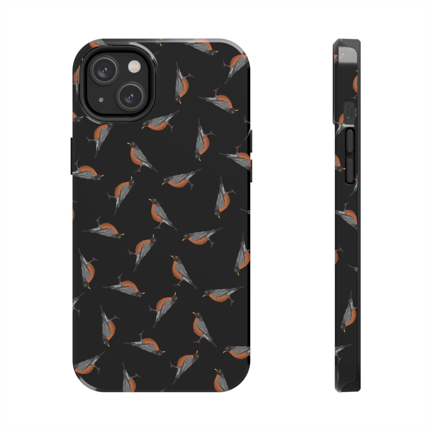 American Robin iPhone Case Black – Premium Tough Phone Cover for Bird Lovers