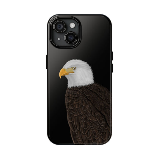 Bald Eagle Bird Art Tough Phone Case Black