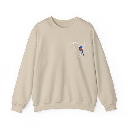 Bluebird Heart Birdlover Biologist Bird Sweatshirt