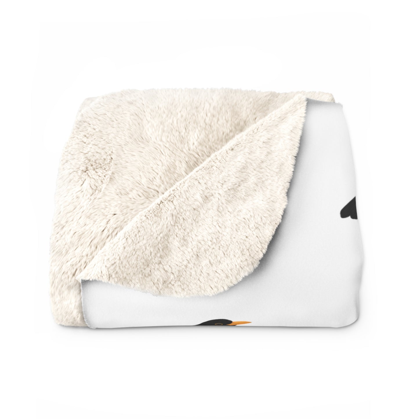 Amsel Vogel Fleece Sherpa Decke (150x200 cm) – Extra Dick, Kuschelweich & Gemütlich