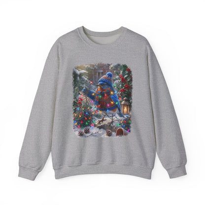 Eastern Bluebird Christmas Sweatshirt – Tangled Lights Winter Crewneck
